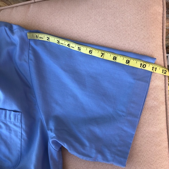 Daniel Cremieux Signature Collection Short Sleve Button up Blue Shirt XL - Picture 9 of 10